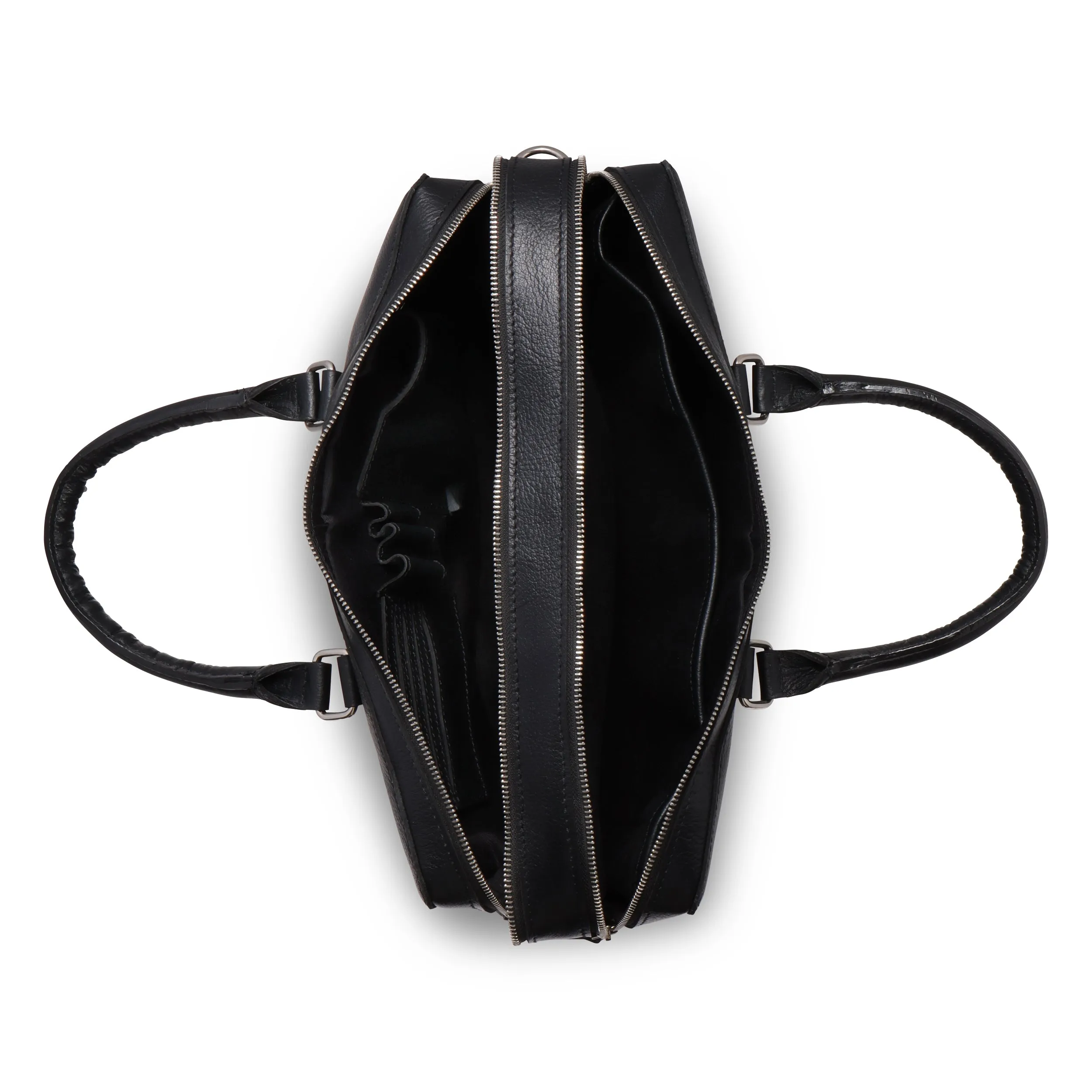 Storm Black Leather Briefcase