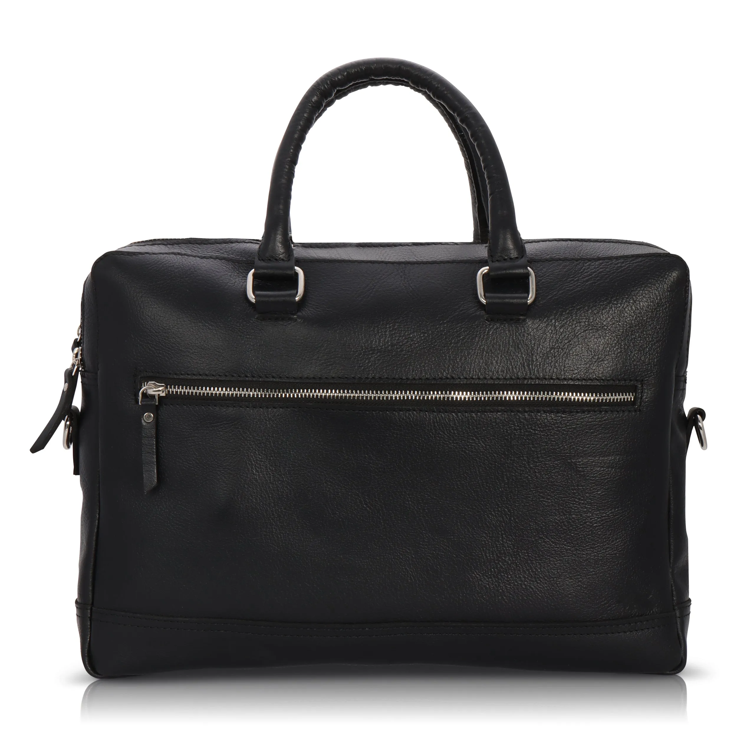 Storm Black Leather Briefcase