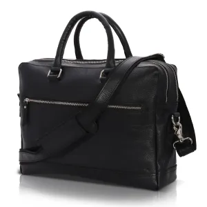 Storm Black Leather Briefcase