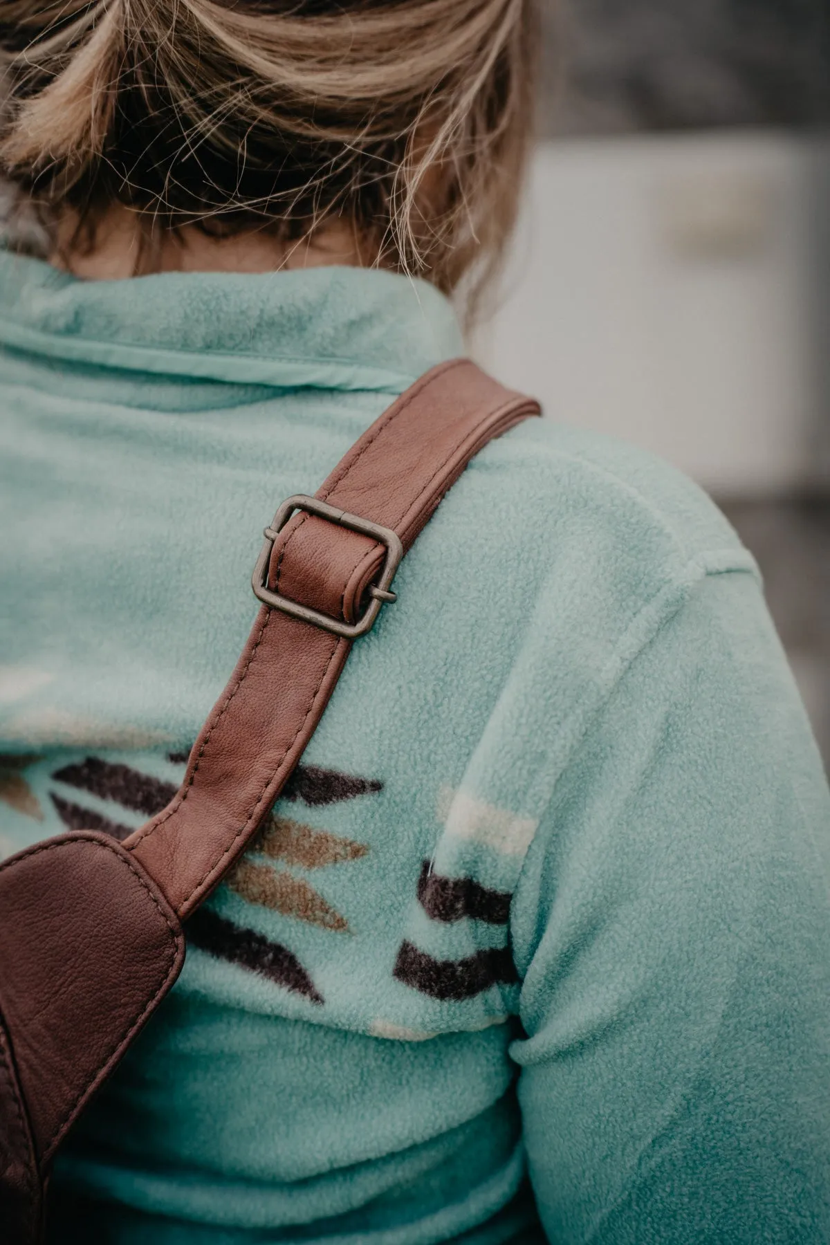 Tooled Leather Sling Bag