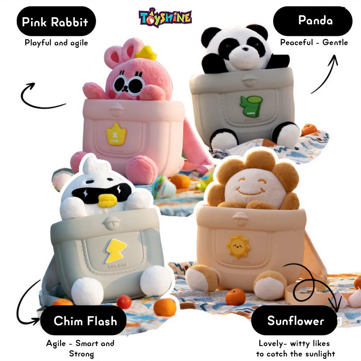 Toyshine 13" Ultralight EVA Waterproof Kawaii Soft toy Backpack Plush Toy Cartoon Children Bag for 3~8 Years