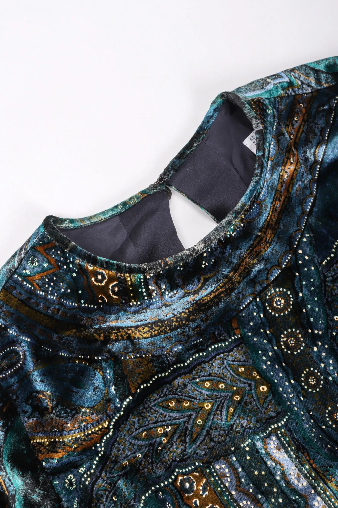 Velvet Cosmic Paisley Gown
