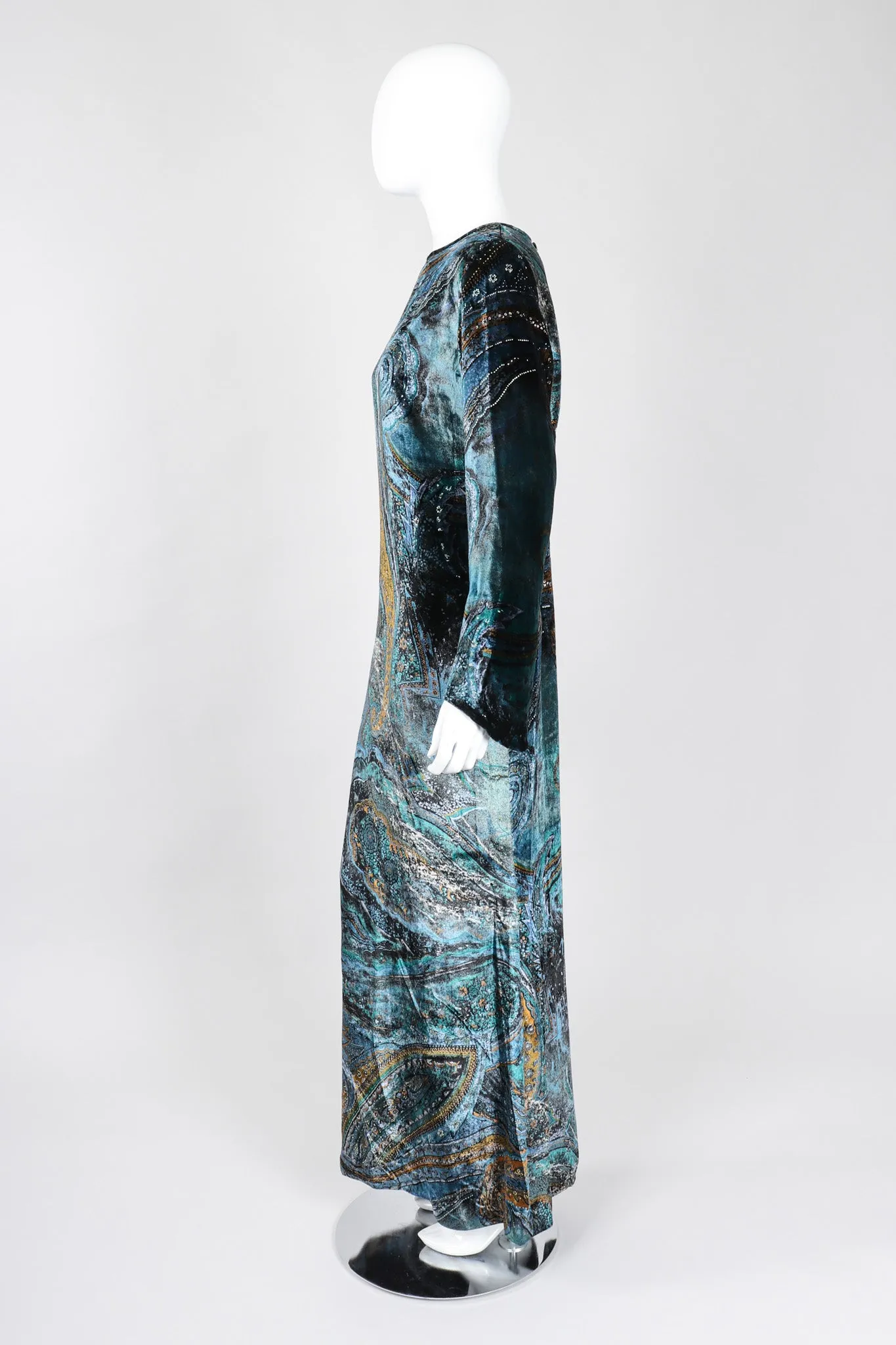 Velvet Cosmic Paisley Gown