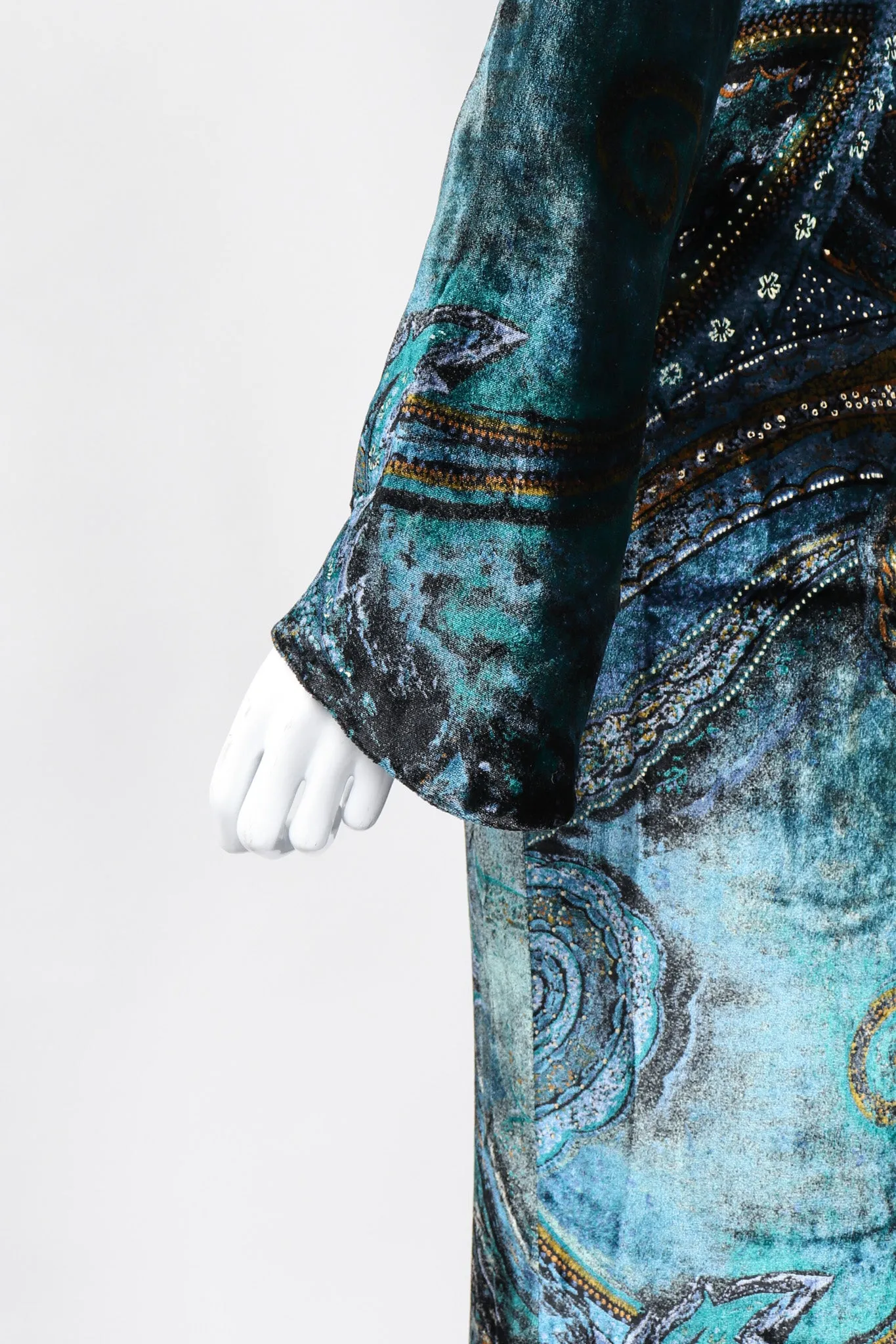 Velvet Cosmic Paisley Gown