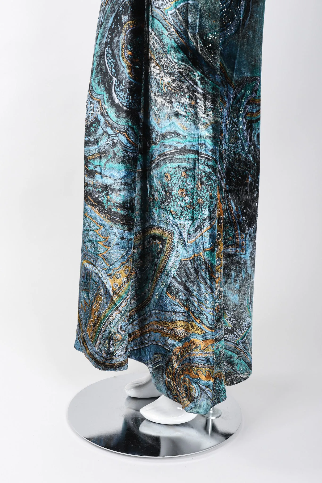Velvet Cosmic Paisley Gown