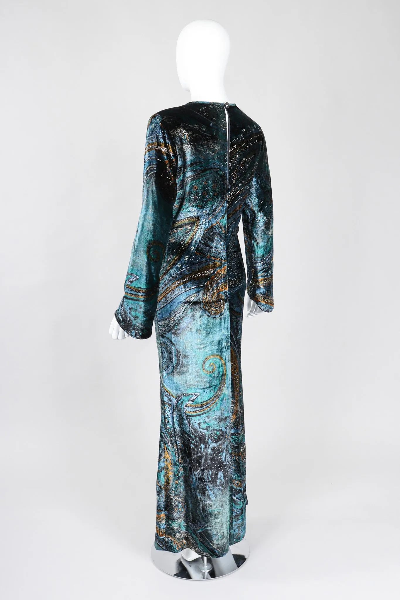 Velvet Cosmic Paisley Gown