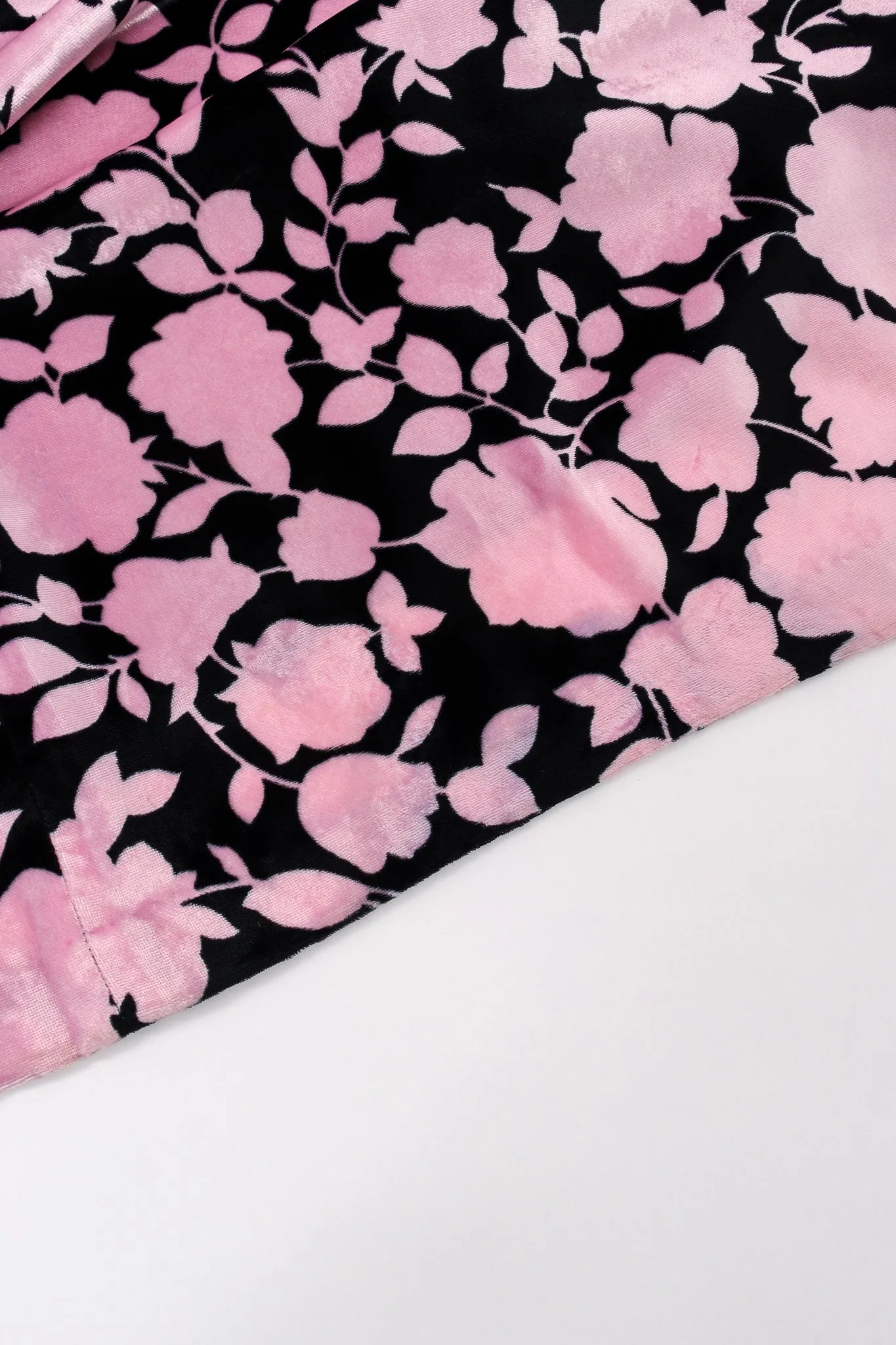 Velvet Floral Silhouette Gown