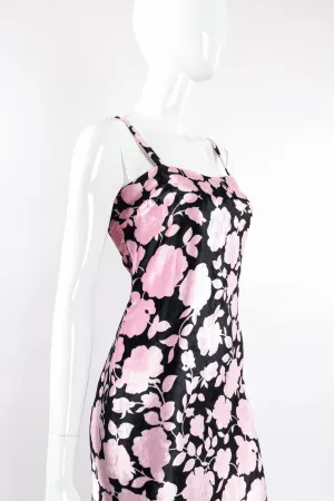 Velvet Floral Silhouette Gown