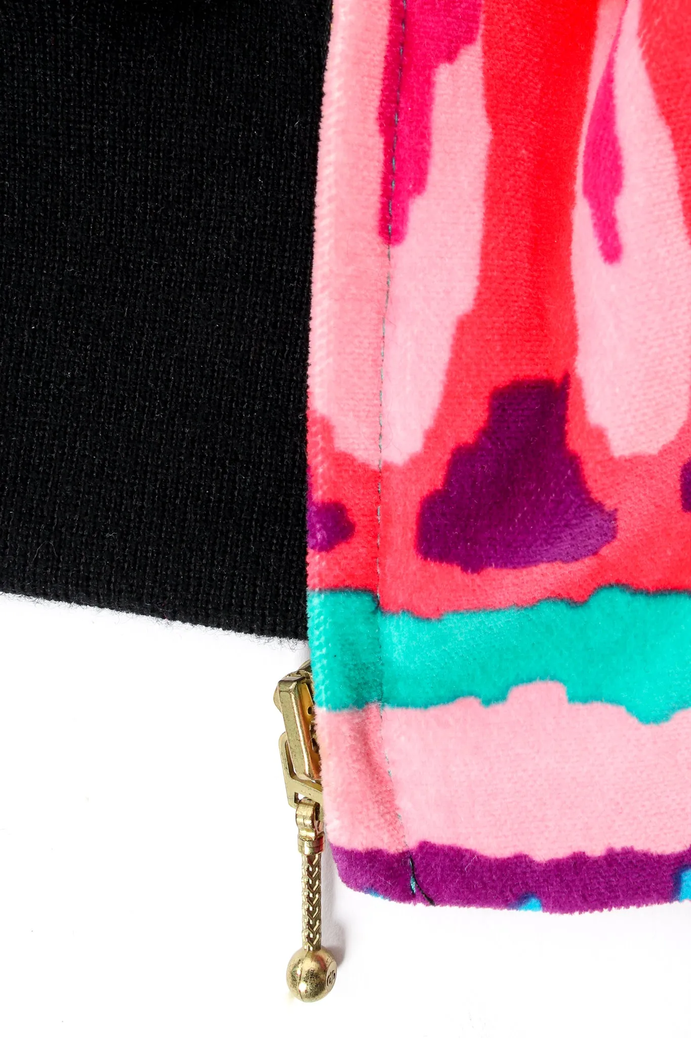 Velvet Ikat Hooded Bomber Jacket