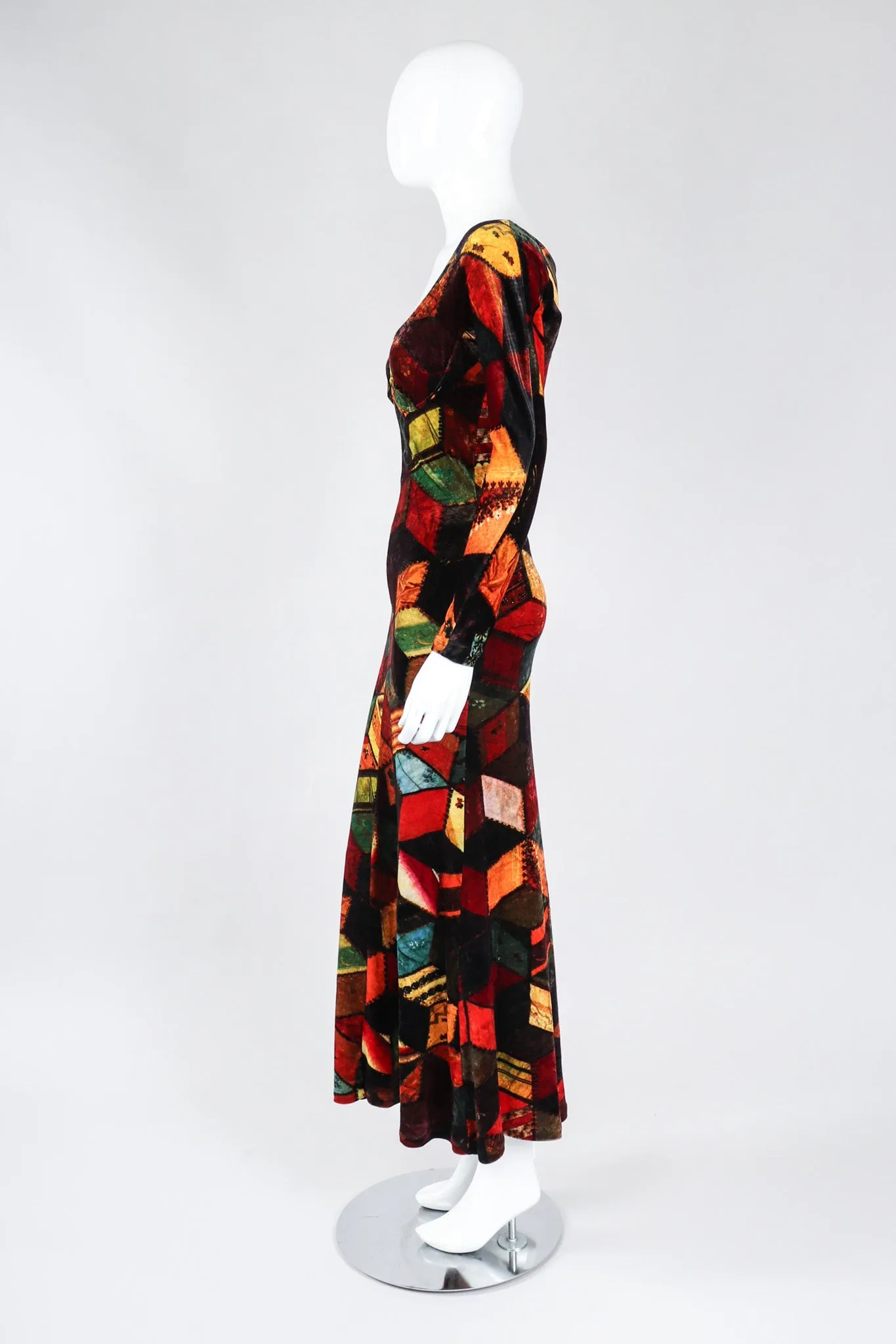 Velvet Patchwork Underwire Dress