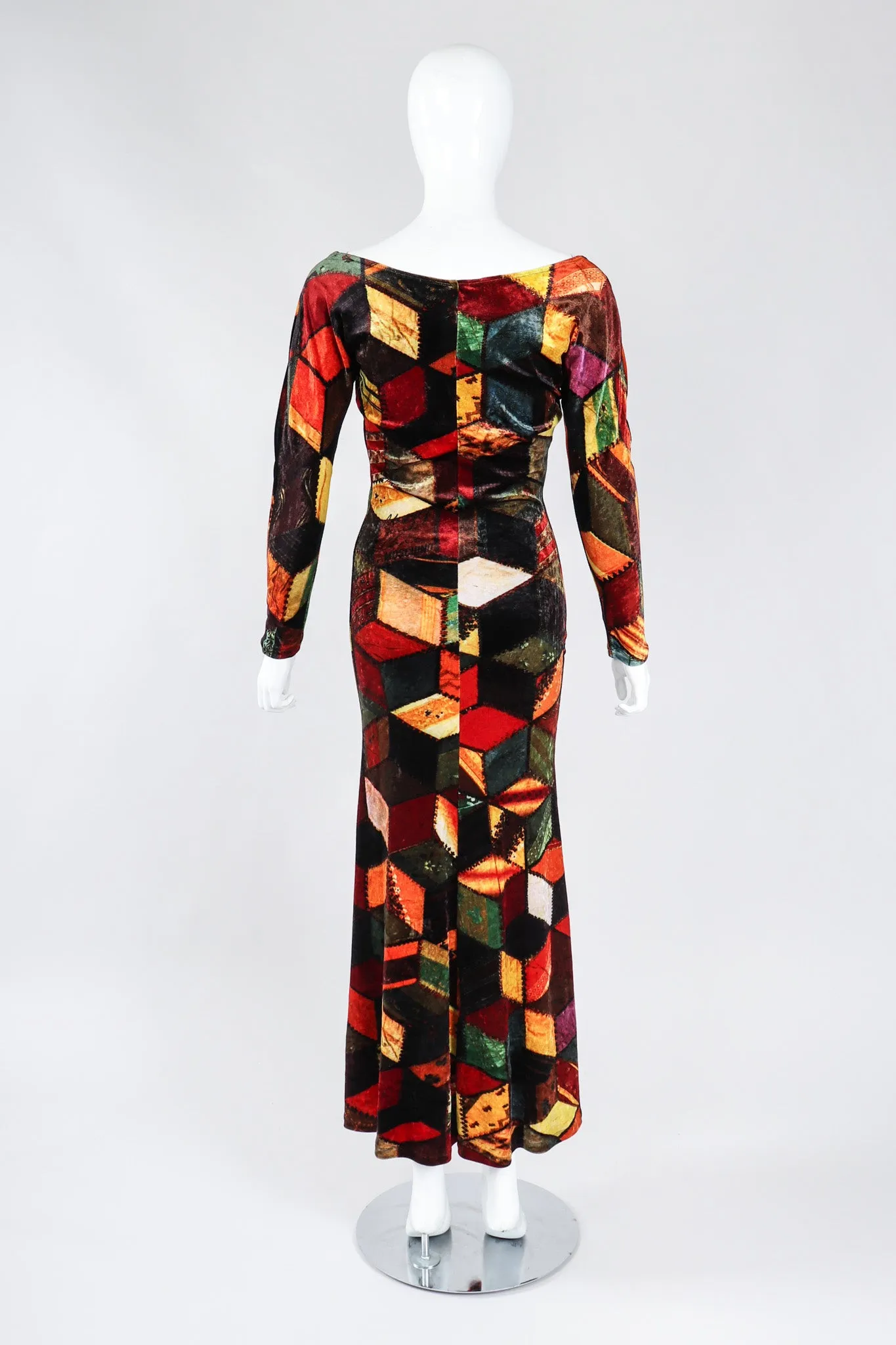 Velvet Patchwork Underwire Dress