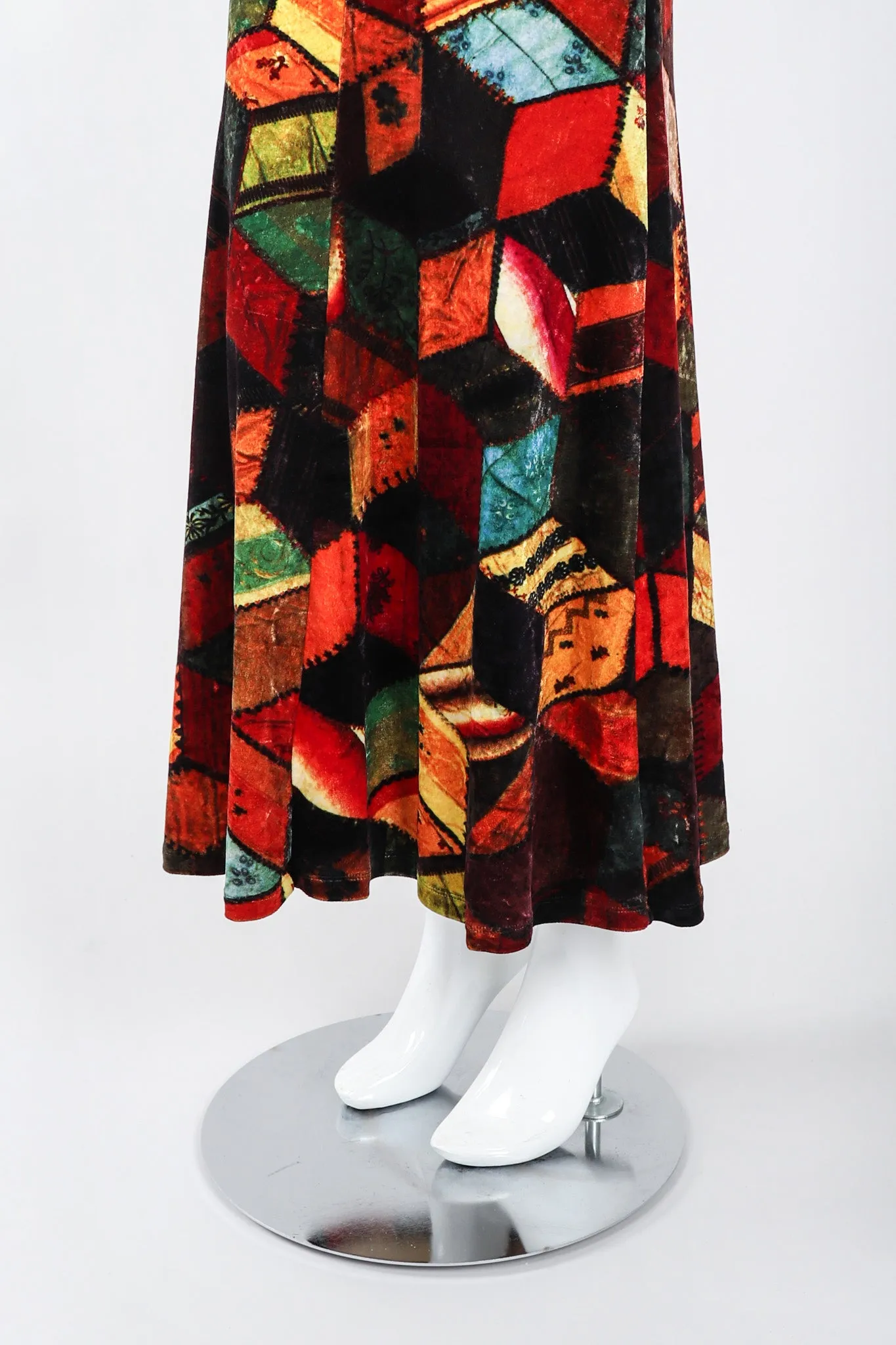 Velvet Patchwork Underwire Dress