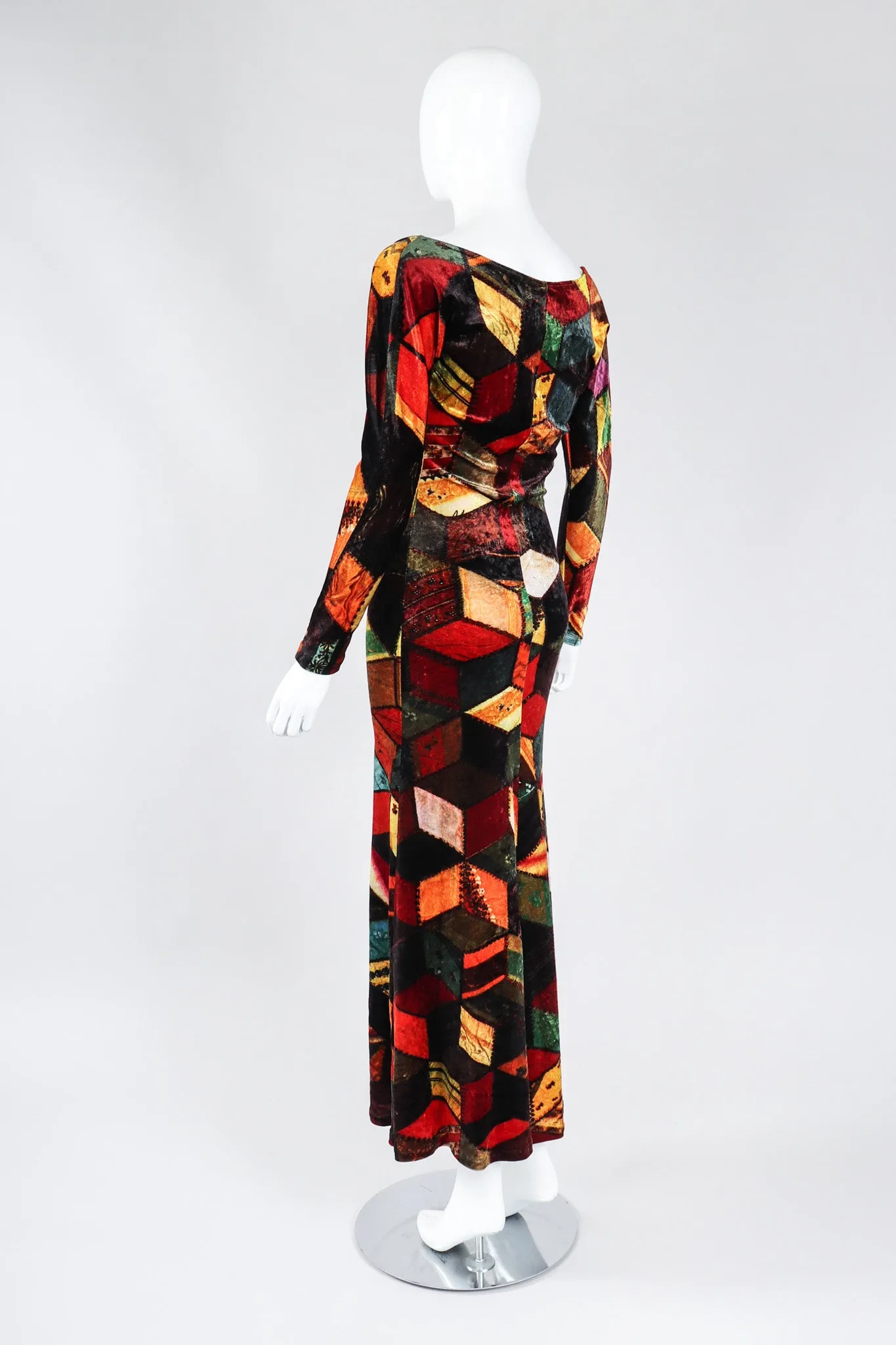 Velvet Patchwork Underwire Dress