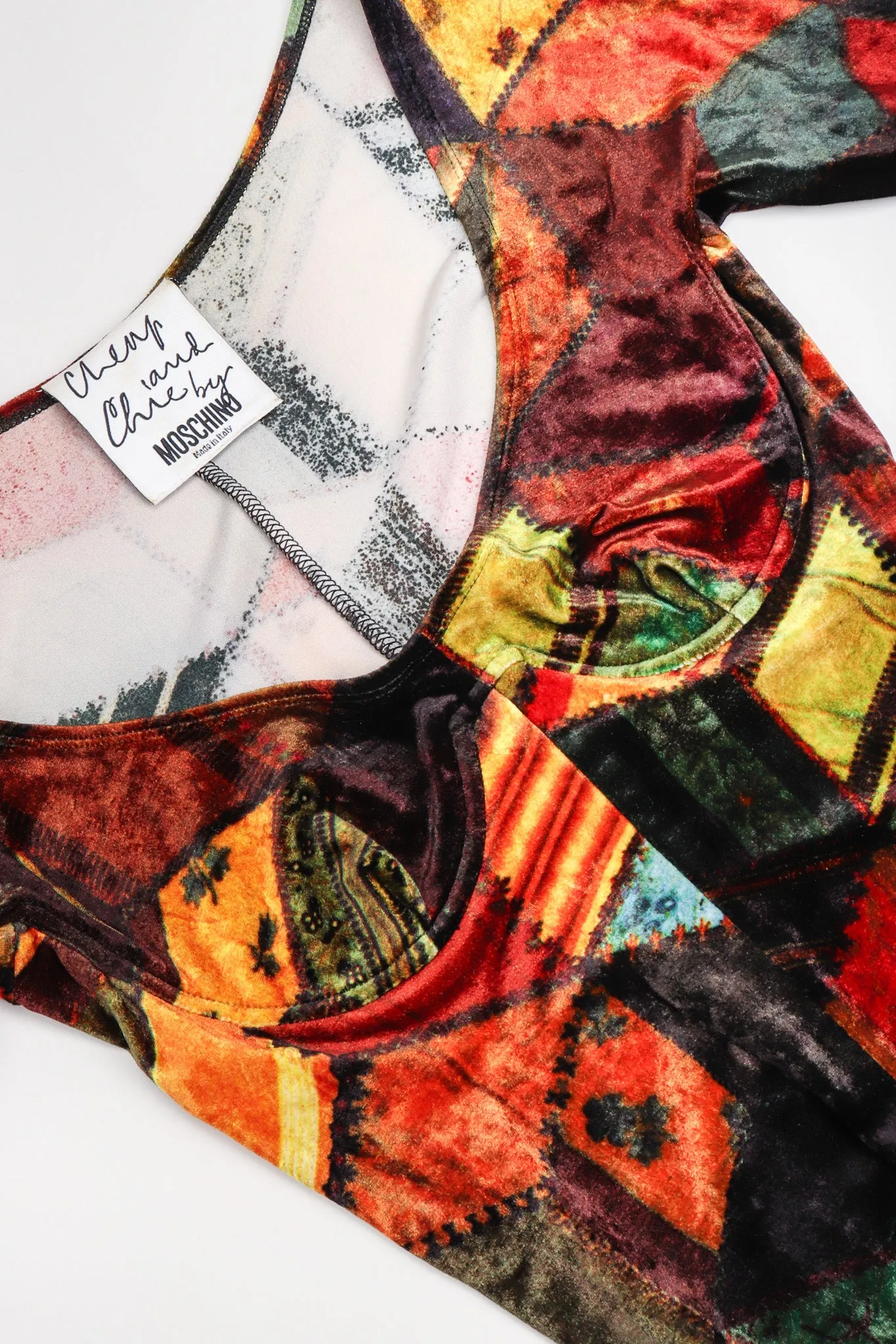 Velvet Patchwork Underwire Dress
