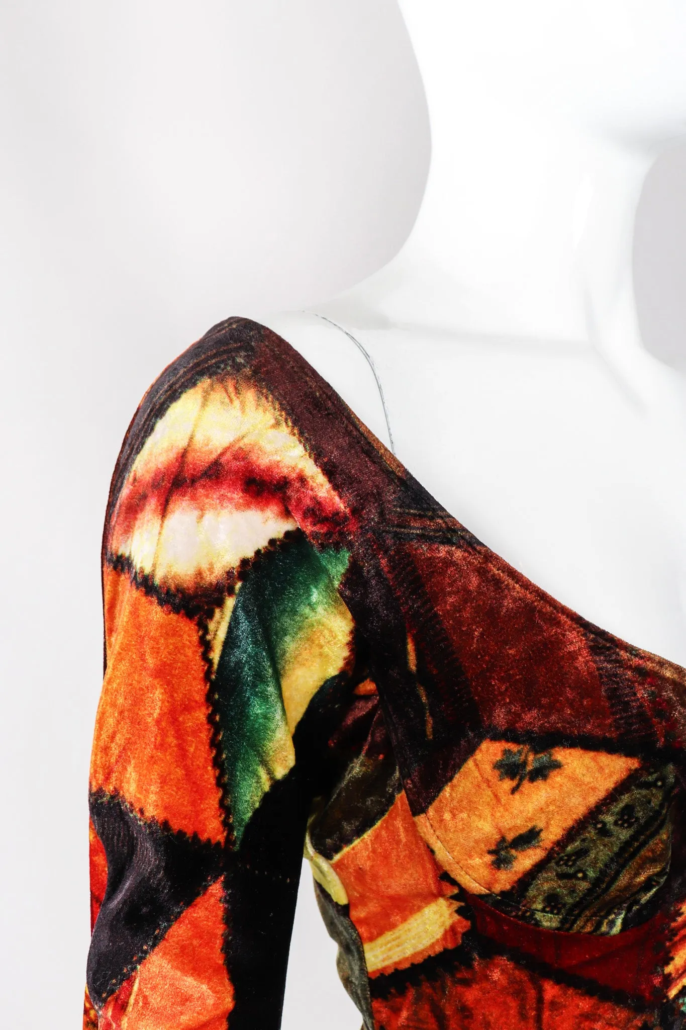 Velvet Patchwork Underwire Dress