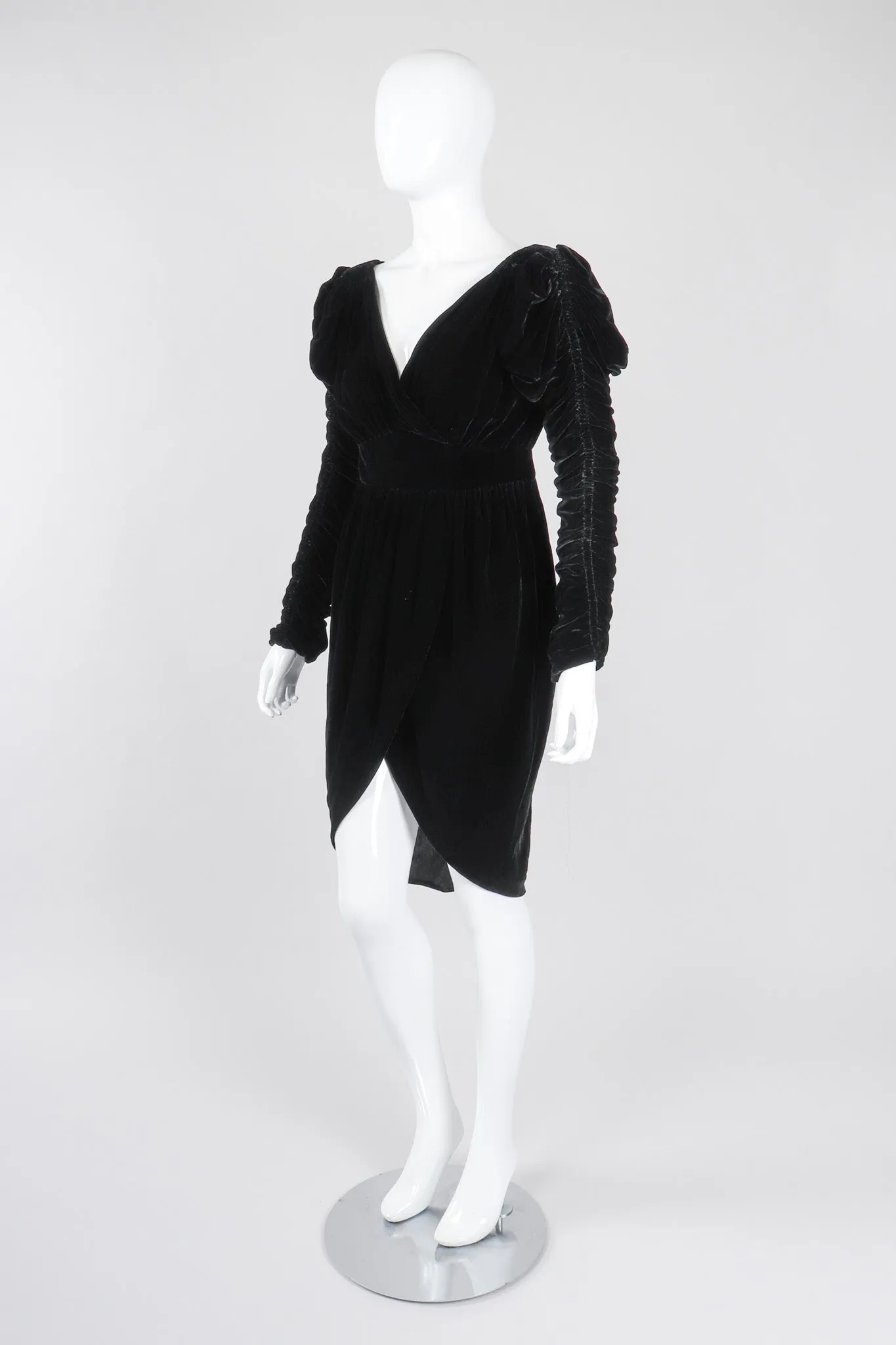 Velvet Ruched Cocktail Dress
