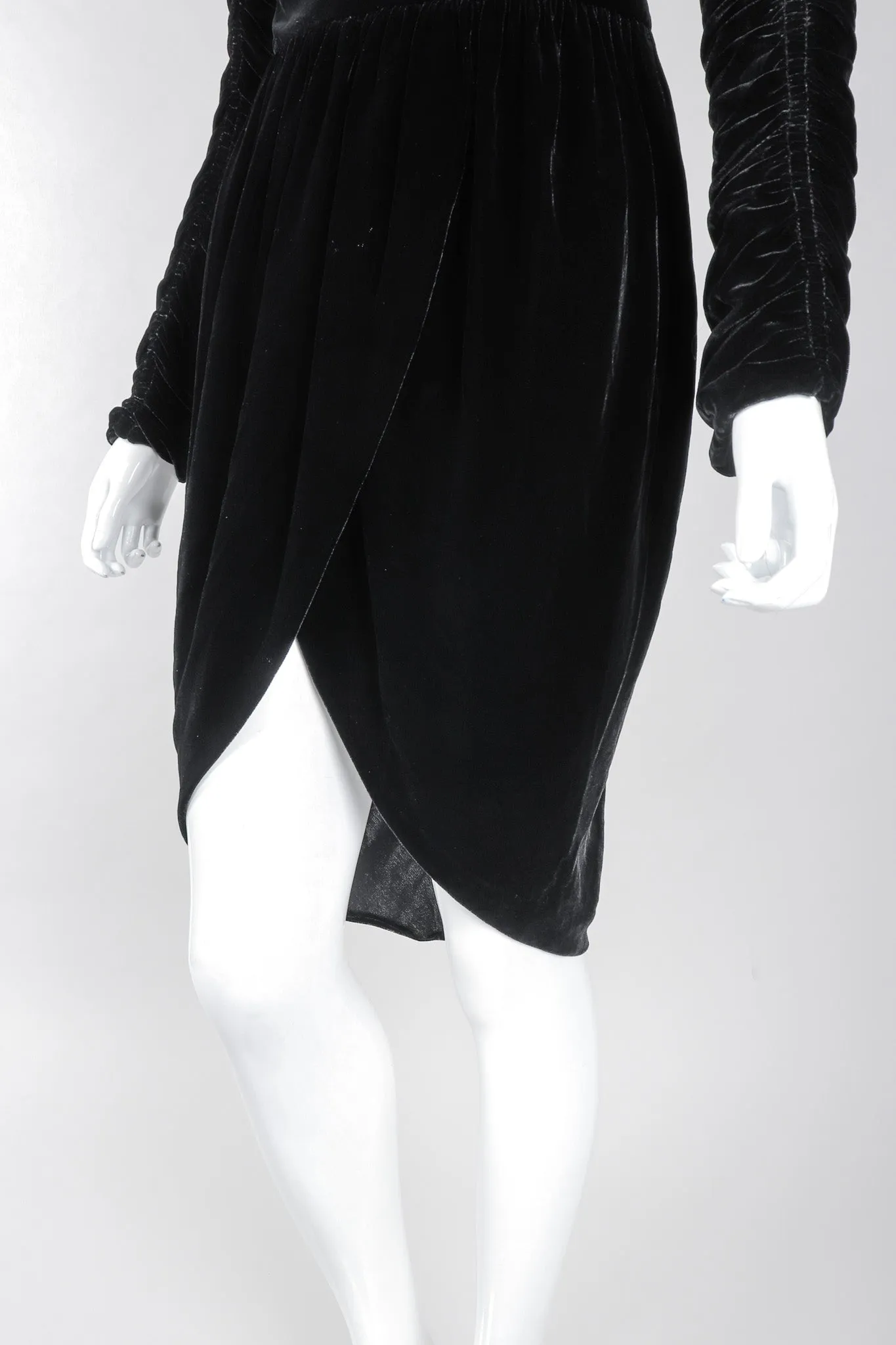 Velvet Ruched Cocktail Dress