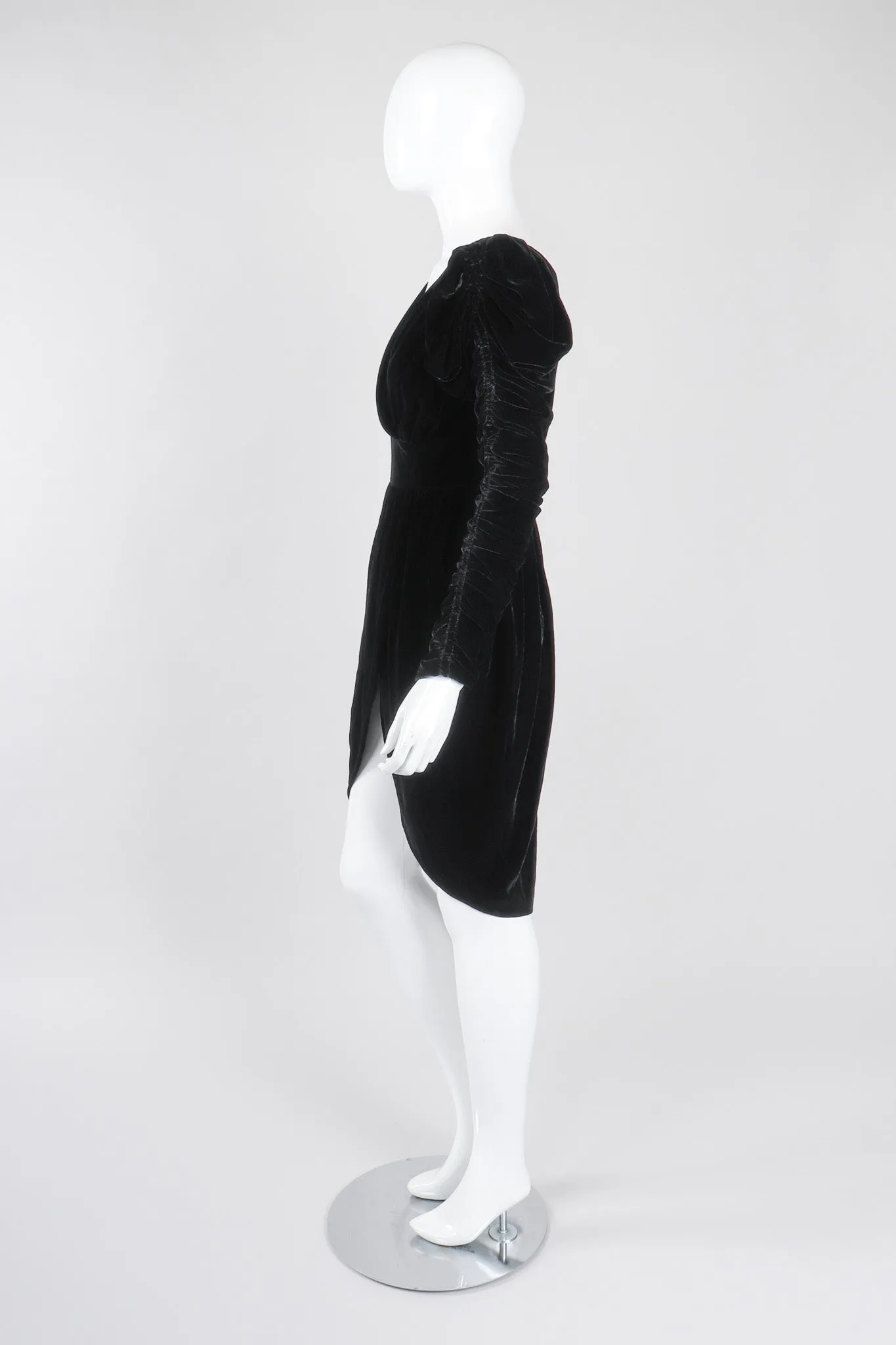 Velvet Ruched Cocktail Dress