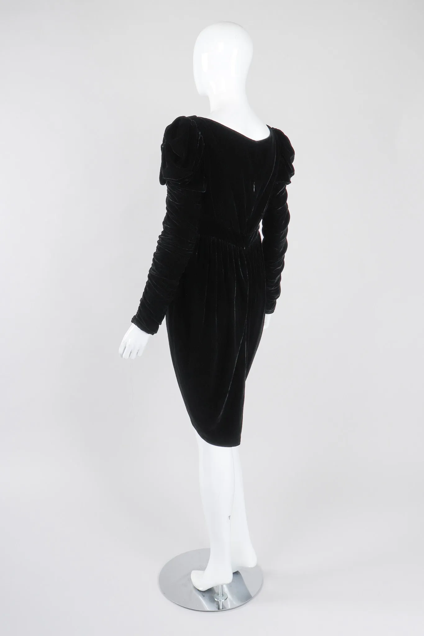 Velvet Ruched Cocktail Dress