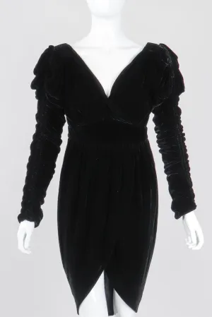 Velvet Ruched Cocktail Dress