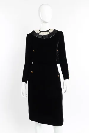 Velvet Ruffle Dress