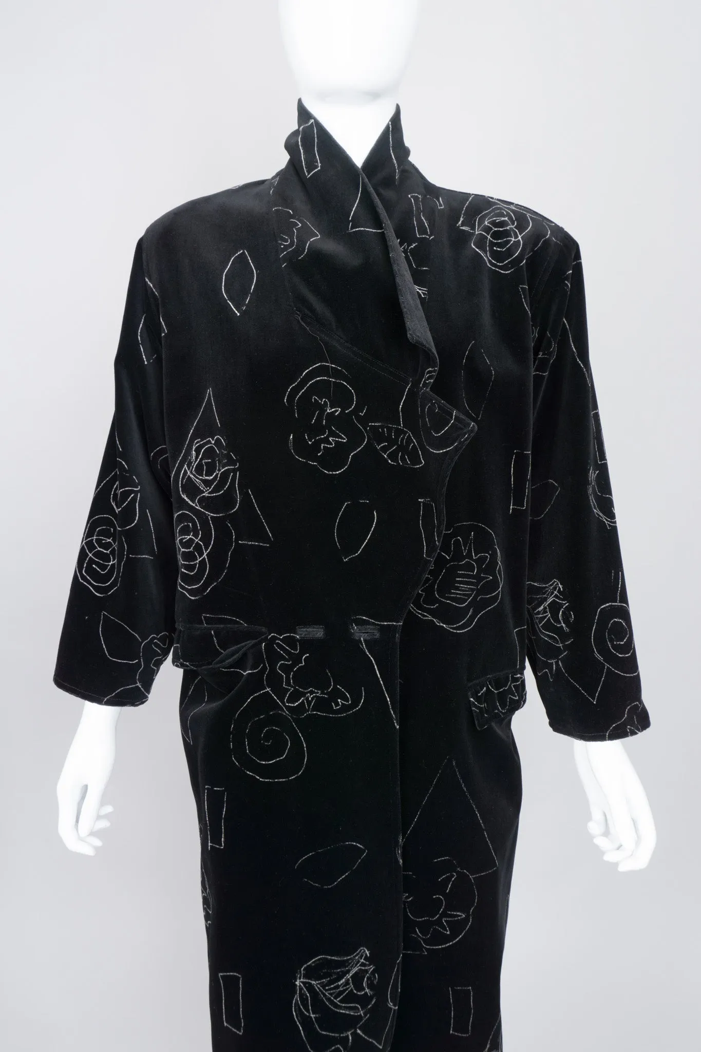 Velvet Scribble Coat