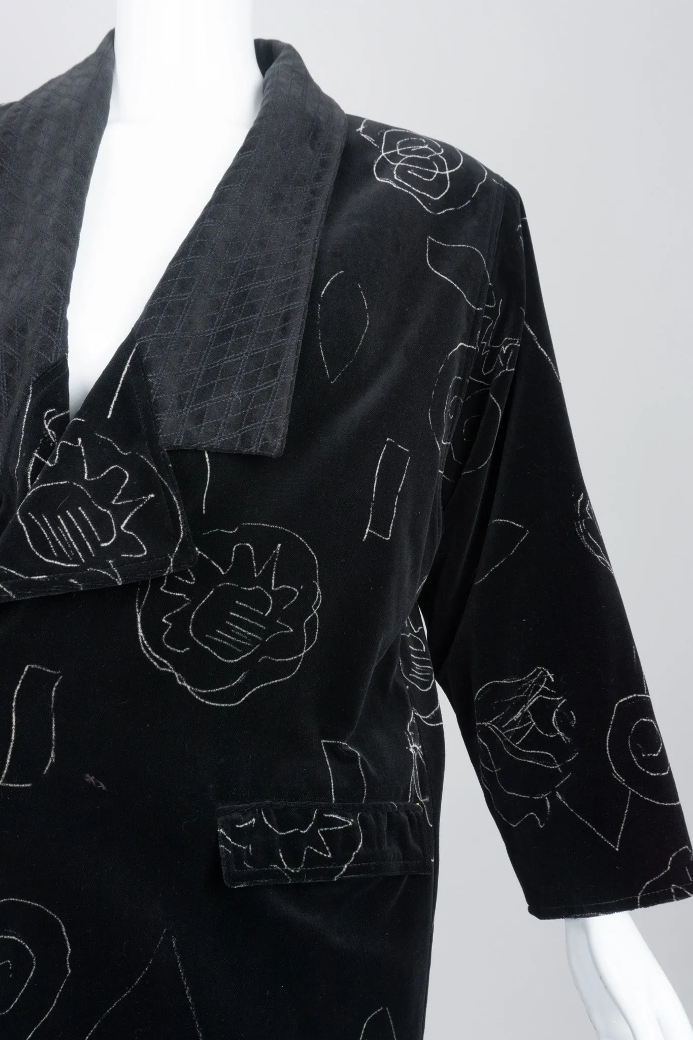 Velvet Scribble Coat
