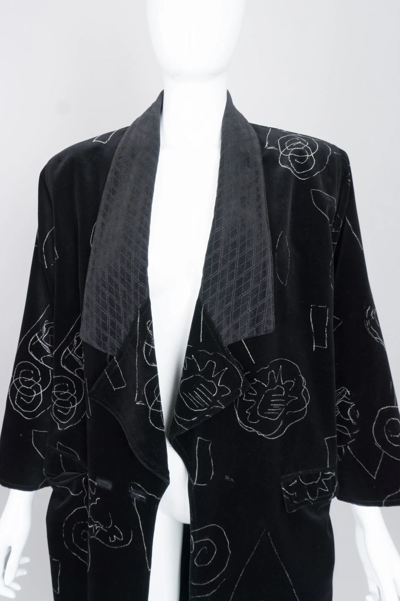 Velvet Scribble Coat