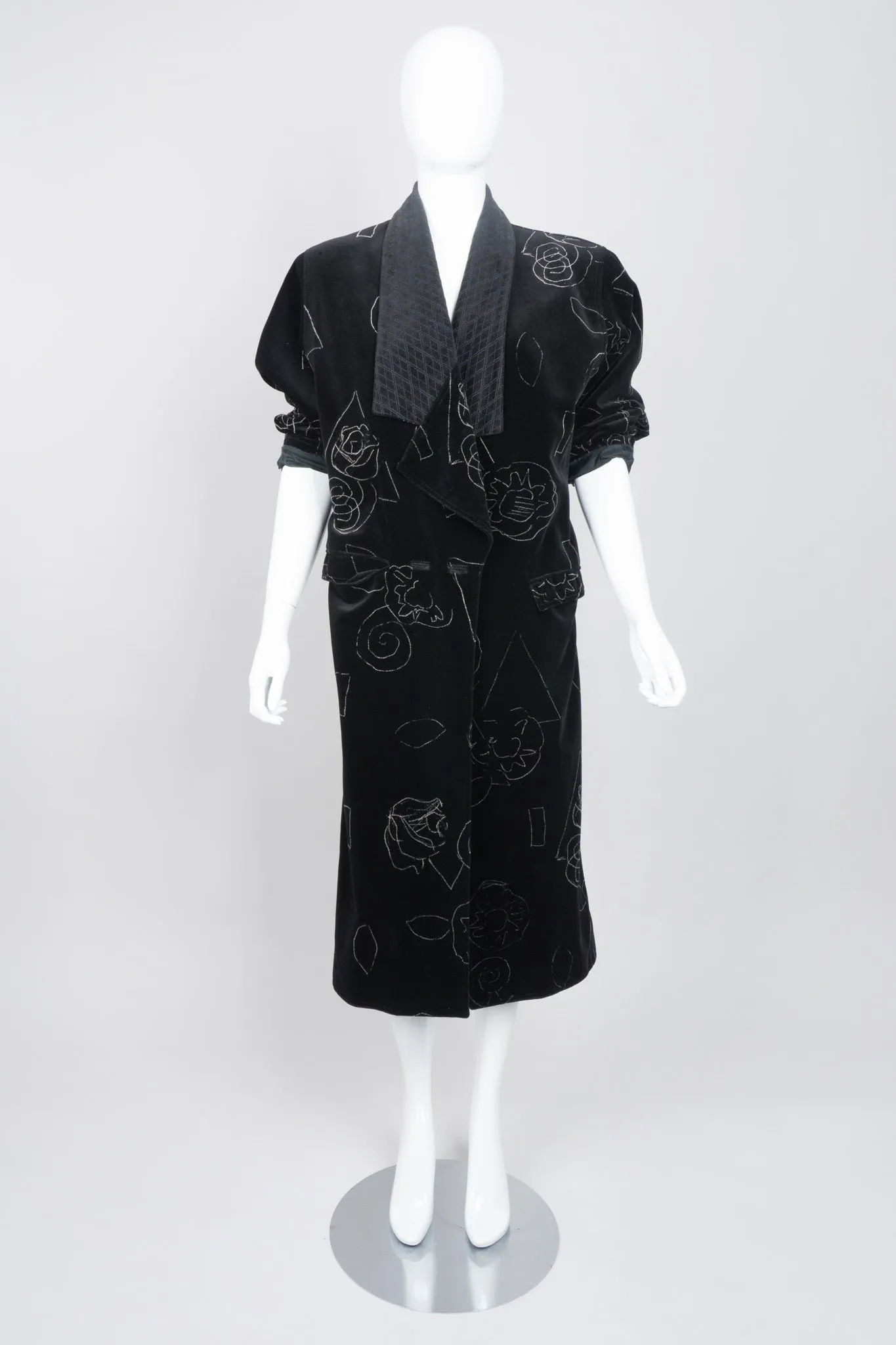 Velvet Scribble Coat