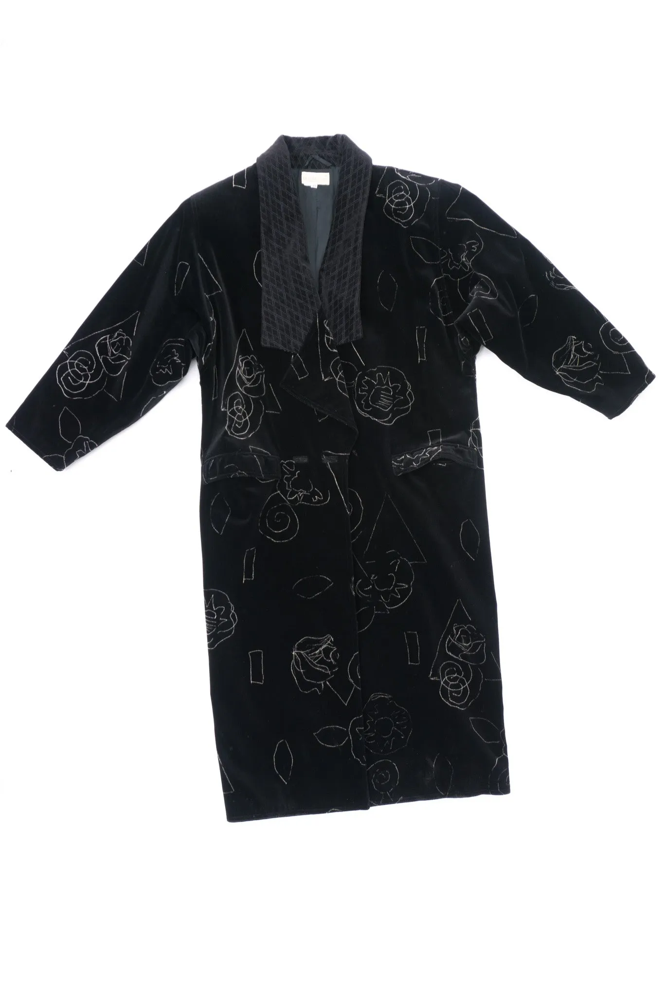 Velvet Scribble Coat