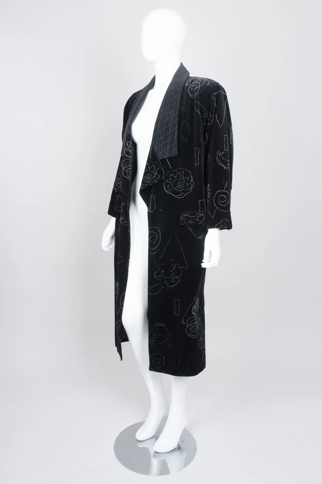 Velvet Scribble Coat