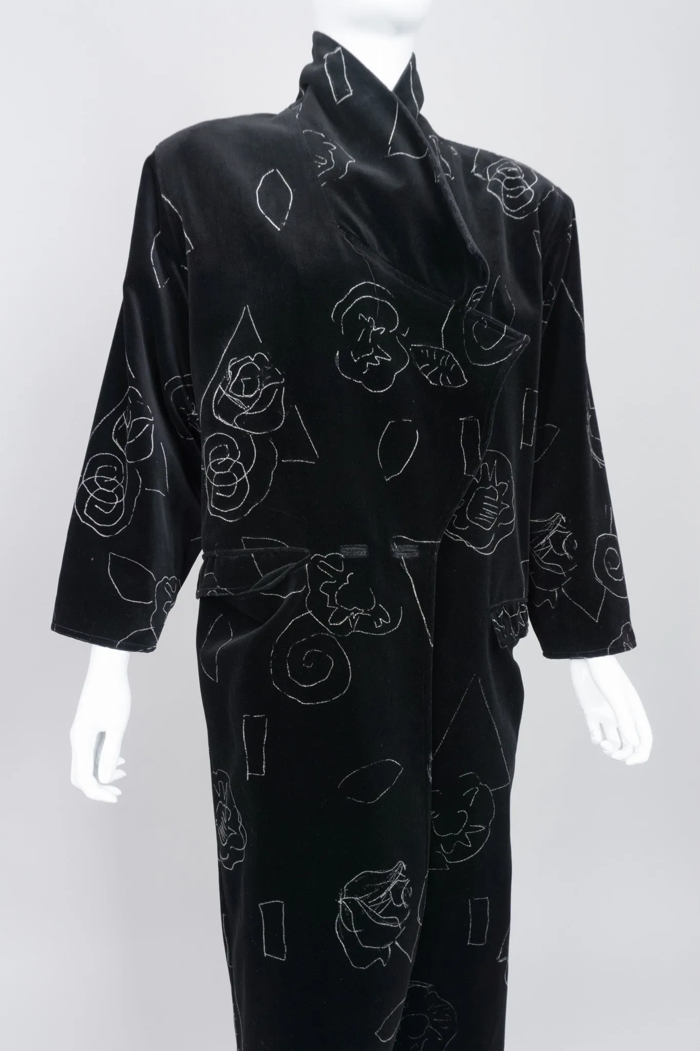Velvet Scribble Coat