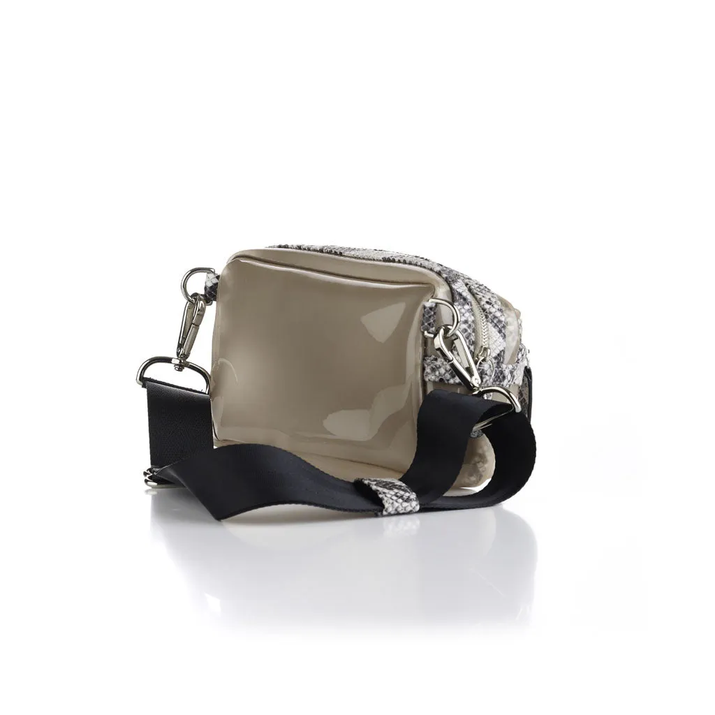 Wet Sand Faux-Python Carrefour Cross-body/Belt Bag