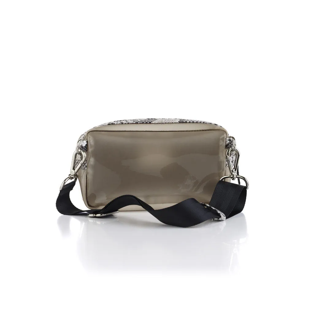 Wet Sand Faux-Python Carrefour Cross-body/Belt Bag
