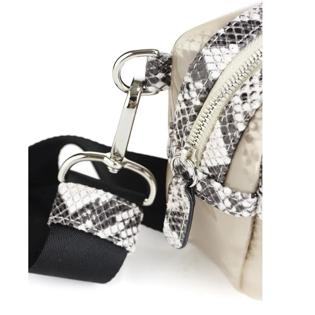 Wet Sand Faux-Python Carrefour Cross-body/Belt Bag