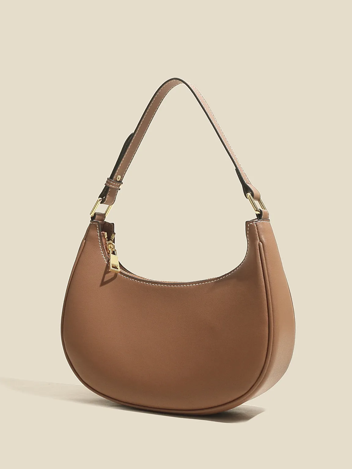 Women's Ava Bag Leather Moon Bag Crescent bag 90s Baguette Armpit Shoulder Handbag