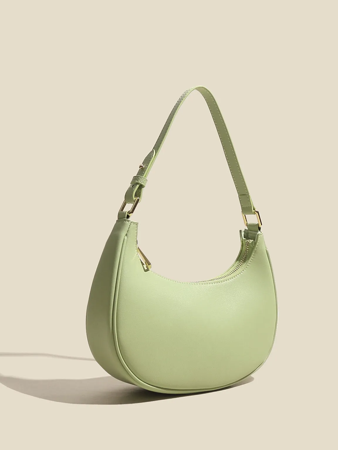 Women's Ava Bag Leather Moon Bag Crescent bag 90s Baguette Armpit Shoulder Handbag