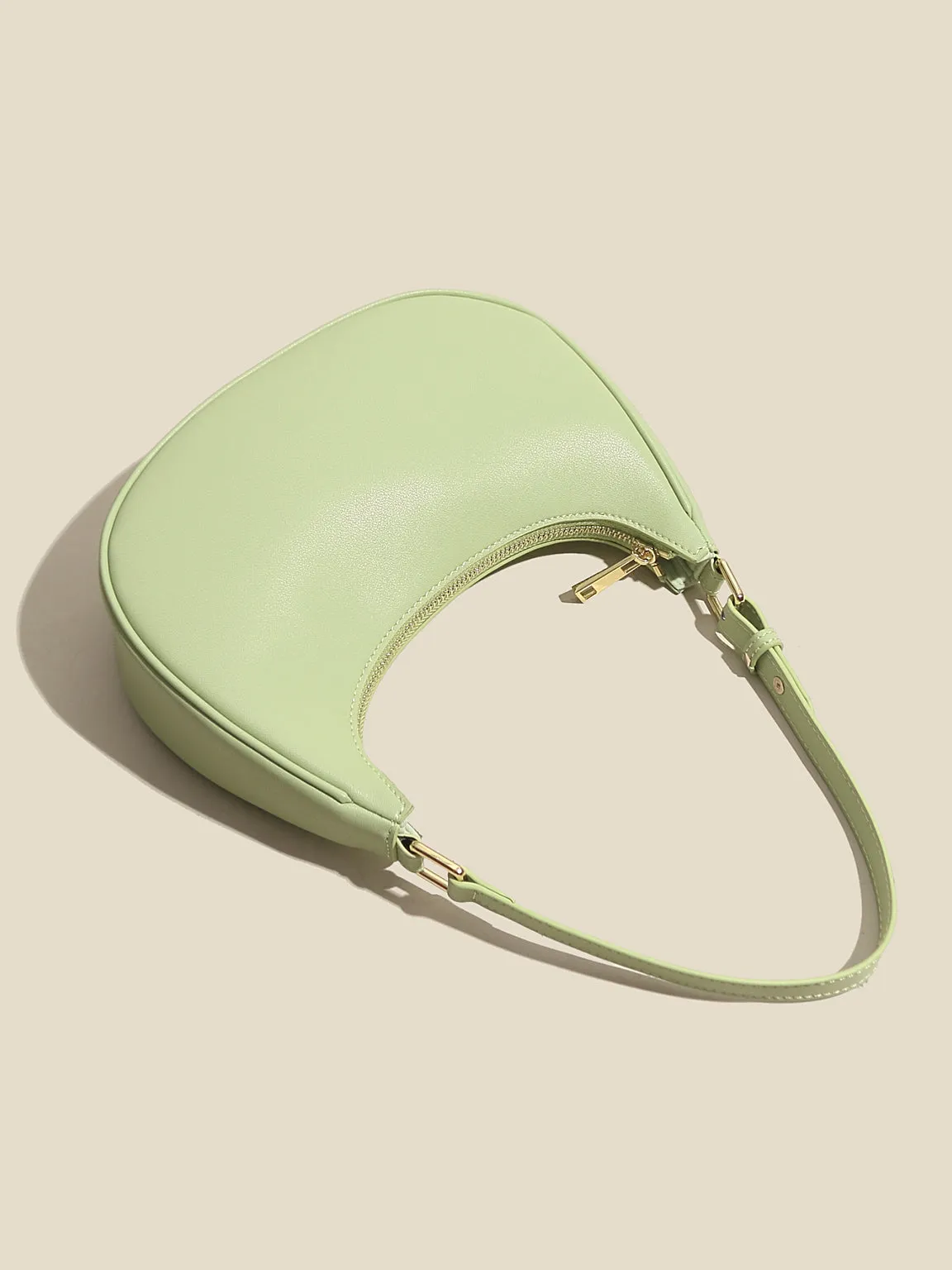 Women's Ava Bag Leather Moon Bag Crescent bag 90s Baguette Armpit Shoulder Handbag