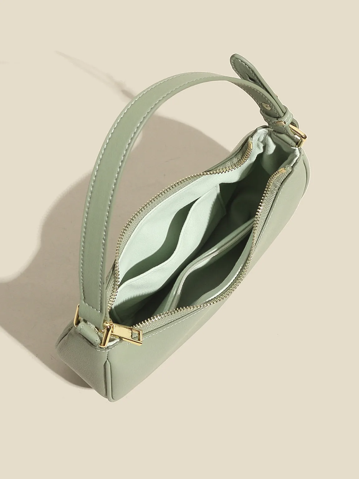 Women's Ava Bag Leather Moon Bag Crescent bag 90s Baguette Armpit Shoulder Handbag